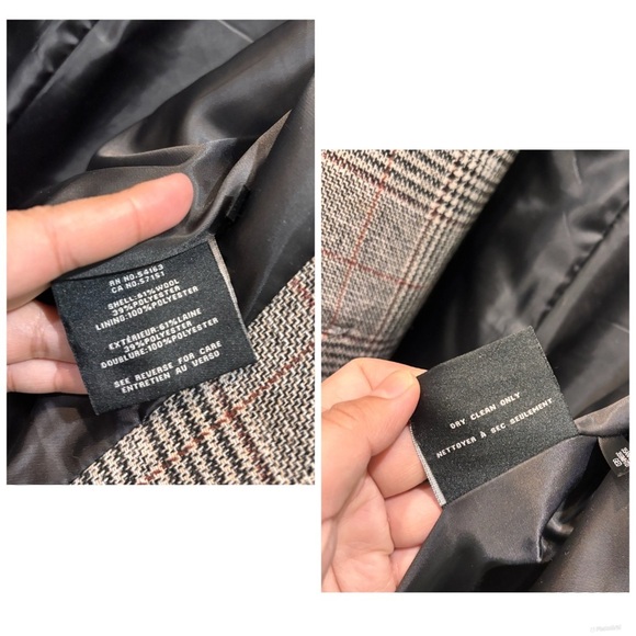 Cole Haan Wool Blend Plaid Overcoat Jacket Women’s Size 10 - Picture 12 of 15